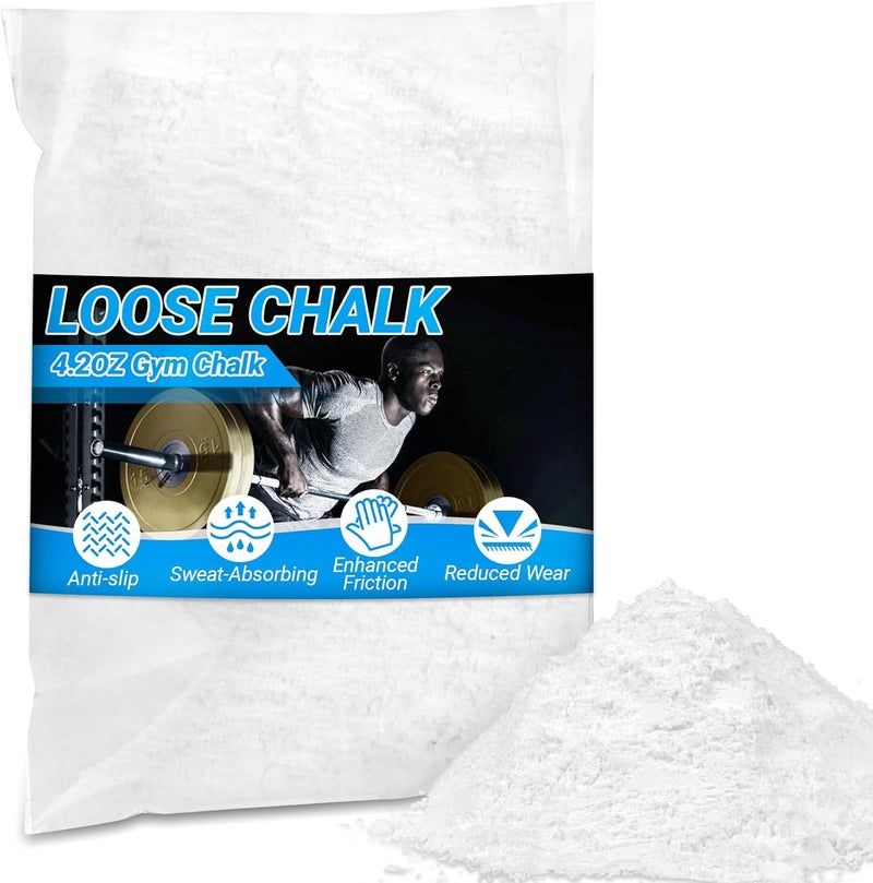 Rainflow Gym Chalk - 4.2OZ Loose Chalk Magnesium Carbonate Powder Chalk Powder Climbing Chalk for Rock, Lifting, Weightlifting, Gymnastics, Grip - Image 1
